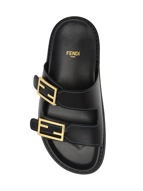 fendi feel leather slides